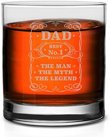 1 Тато Човекот Митот Легендата Виски Стакло Смешни Роденденски Подароци Денот На Татковците Роденденски Подароци За Нов Татко