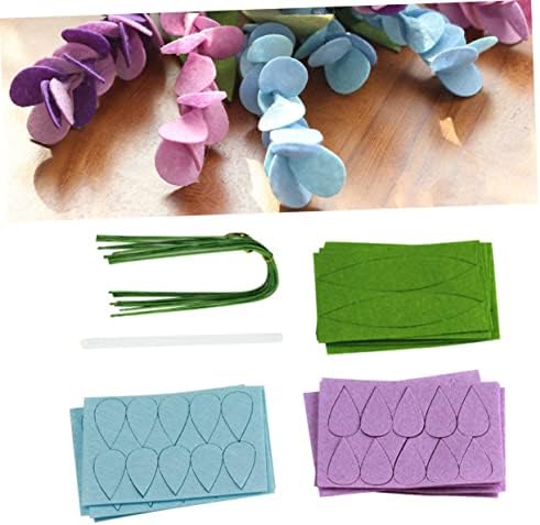 Didiseaon комплет цветни играчки цветни стебла занаети DIY цветни букети деца цветни DIY чувствувани ткаенини без исечени материјали