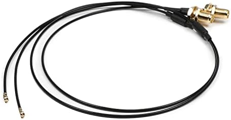 Othmro 2pcs ipex to SMA женски пигтаил кабел коаксијален кабел RF1.37, коаксијален конектор за адаптер RF со магнетски прстен 0,5M адаптер за