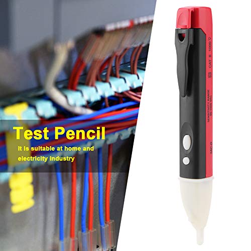 Црвен тест молив не контакт со електрична енергија Тестер на електрична енергија Детектор за електрична енергија со LED тестер