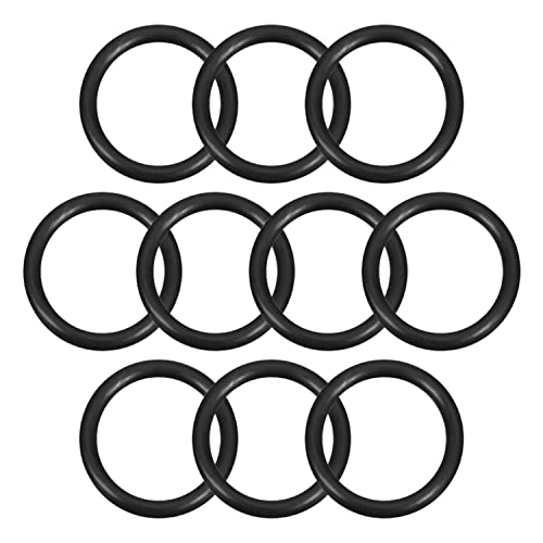 Bettomshin 10 парчиња флуор гума О-прстени 1.14 x0.9 x0.12 црна метрика за запечатување на запечатување за заптивки за водовод и пневматски