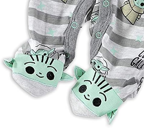 Војна На Ѕвездите Бебе Момчиња Мандалориски Пижами Пижами Ромпер Бебе Јода-Бебе Пижами - Бебе Спиење