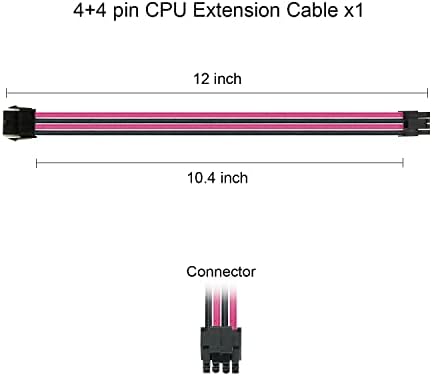 Кабел за напојување на кабел за напојување со кабел за напојување со PSU PSU, кабел за напојување, мек најлон плетенка со комплет за чешел