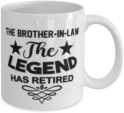 Брат-во-закон Кригла, Легендата Има Пензиониран, Новина Уникатен Подарок Идеи За Брат-во-закон, Кафе Кригла Чај Чаша Бело