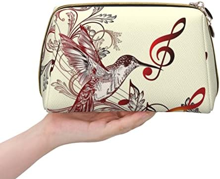 ОГНООТ Летечка Птица Музички Белешки печатени големи Патувања Шминка Торба За Чанта, Пренослив Тоалет Торба За Жени Девојки Дневно Чување Организатор