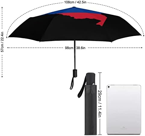 Знаме Мапа На Колумбија 3 Пати Авто Отвори Затвори Анти-УВ Чадор Патување Чадор Преносни Летни Чадори