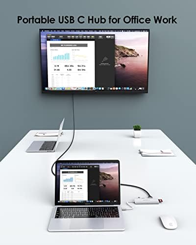 LENTION USB C Центар СО 4K HDMI, 3 USB 3.0, Sd 3.0 Читач На Картички Компатибилен 2023- MacBook Pro 13/15/16, Нов Mac Air/iPad