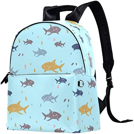 Тбуобт Кожен Ранец За Патување Лесен Лаптоп Секојдневен Ранец За Жени Мажи, цртан филм за животни од риба