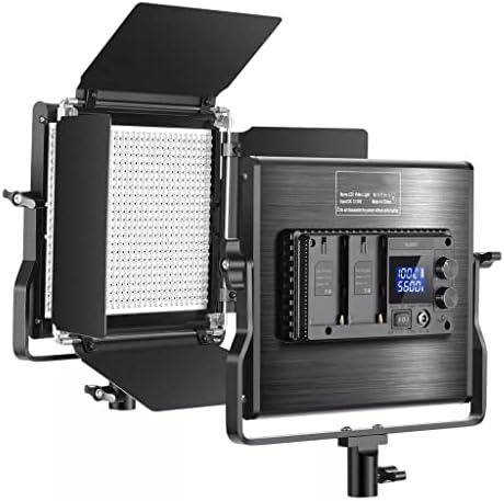 DLOETT 660 LED видео-светло затемнување на дво-бои LED панел со LCD екран за студио, фотографија со снимање на видео