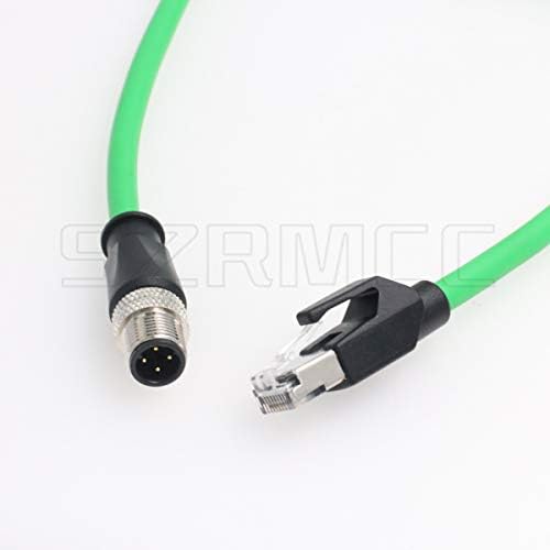SZRMCC M12 Ethernet Cable D-Code 4 PIN MAN MALE TO RJ45 конектор Висок флекс CAT5E Заштитен водоотпорен мрежен кабел за сензор за индустриска камера