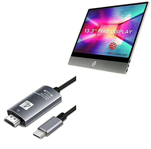Boxwave Кабел Компатибилен Со Espresso Дисплеј 13 Допир V2-SmartDisplay Кабел-USB Тип-C ДО HDMI, USB C/HDMI Кабел За Еспресо Дисплеј