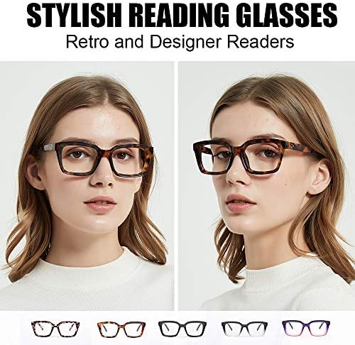 Џису Преголеми Очила За Читање Жени 2.0 Сино Светло Блокирање, Мода Анти Сина Светлина Читатели Дизајнер, Желка