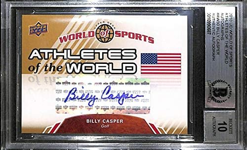 Били Каспер Потпиша 2010 УД Светот На Спортисти Картичка 30 БАС КОА Дијамант Нане 10 - Автограм Голф Картички