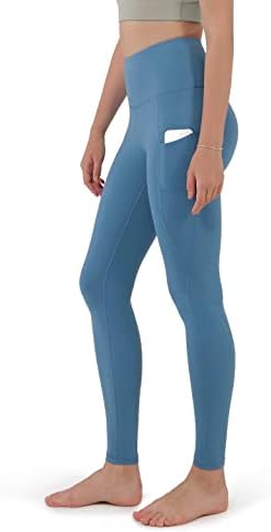 Ододос женски хеланки со високи половини со џебови, контрола на стомакот што не се гледа преку тренингот атлетски трчање јога панталони
