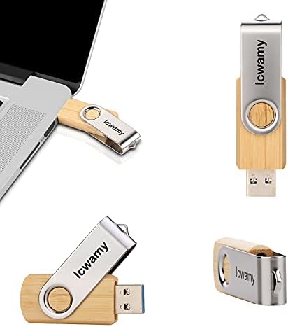 LCWAMY USB 64GB USB Флеш Дискови USB3. 0 Флеш Диск 64GB Палецот Диск БАМБУС USB Флеш Диск USB151