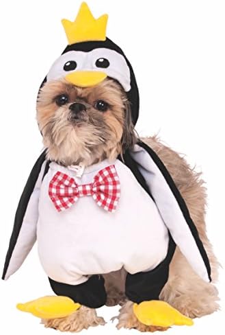 Костим за миленичиња во пингвин на руби, мал, бел