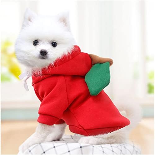 Кошули за кучиња Honprad девојки сакаат џемпер со средна големина џемпер со две нозе со кадифени кучиња мачки миленичиња облека пижами за
