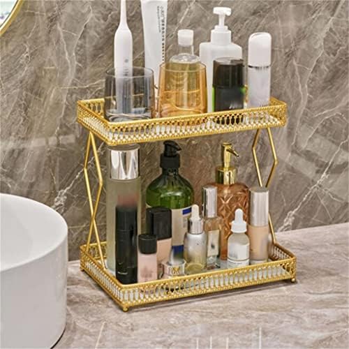 ZLXDP двојно слој мијалник за бања бања тоалет тоалет за мијалник за козметичко складирање на козметичко складирање