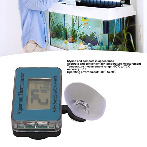 Термометар на рептил Terrarium, аквариум термометар LCD дигитален термометар без безжичен безжичен со термометар на резервоарот