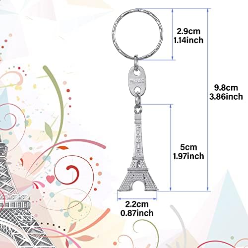 Инбаги 50 Парчиња Ајфелова Кула Клучеви Париз Ајфелова Кула Приврзоци За Клучеви сребрени Ретро француски Сувенири Приврзоци За Клучеви Ајфелова Кула Најголемиот