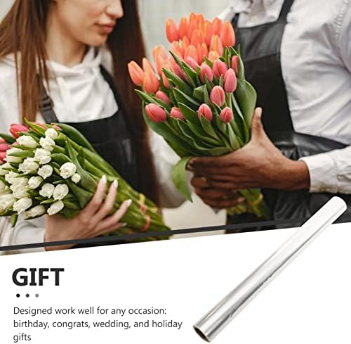 Хартија за завиткување на цвет од тофику 1 ролна чиста целофан за завиткување на филмот Транспарентен филм Подароци за подароци за цвеќиња