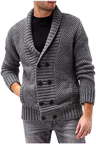 Јакни за мажи есен и зимски моден кардиган за машка топла лаптоп јакни џемпери со качулка