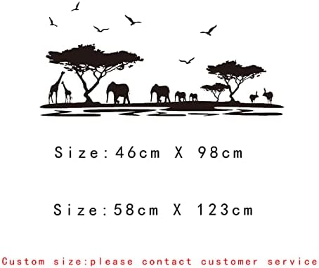 RTYUIHN Safari Animalидни налепници за животни за детска соба слон слон жирафа летање на птичји дрво декорација апликација фреска