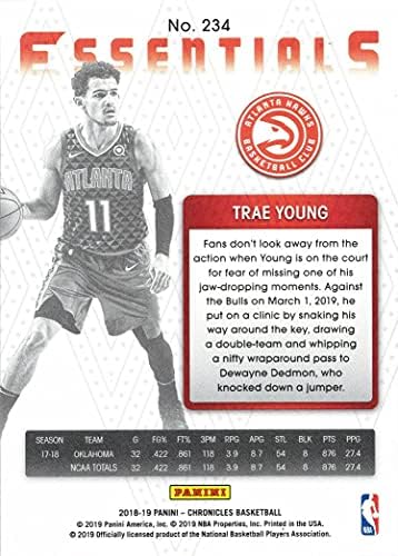 2018-19 Panini Chronicles Essentials Basketball 234 Trae Young Rookie Card