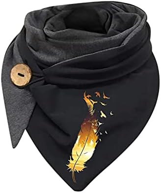 Женска памучна марама печати топло копче мода турбан завиткано шалови шал ракавици поставени мажи