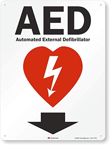 „AED - автоматски надворешен дефибрилатор“ знак од SmartSign | 10 x 14 пластика