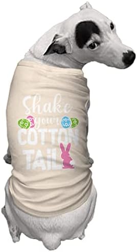 Протресете ја опашката од памук - кошула за кучиња на Велигденско зајаче