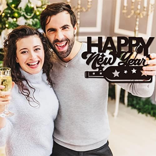 Среќна нова година знаци Дрвени среќни новогодишни украси за забава 8 x13 Нова година виси знак за домашни wallидни влезни