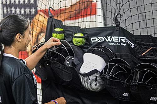PowerNet PowerPro Организатор на шлемови торба за тимови за мекобол во бејзбол | Држи до 12 шлемови | Се тркала со затворање