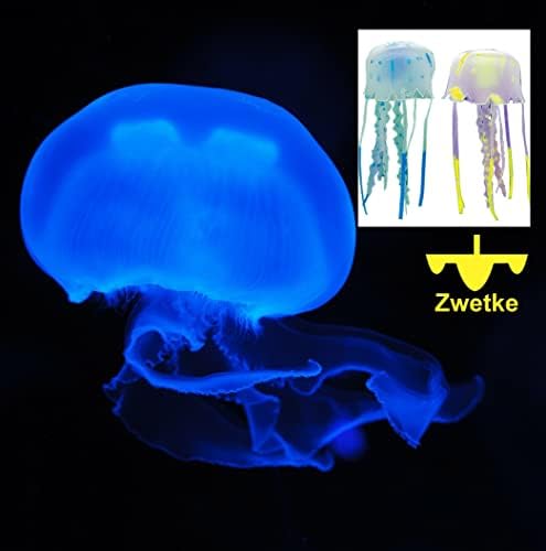 Фантазија медуза за светилки од медуза - сет од 2 големи забавни блескави силиконски медуза за медуза лава светла и аквариуми