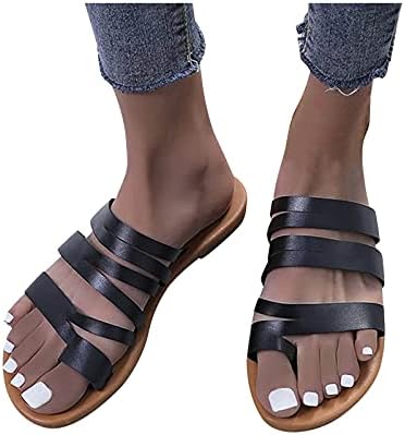 Слободно време на отворено чевли Обични женски влечки дише женски влечки рамно лизгање на сандали за жени од женски фустани сандали