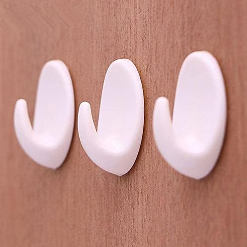 8 парчиња бел само-лепенки за клучеви за клучеви на wallидни куки за куки за облека бања кујна кујна организатор држач за држачи