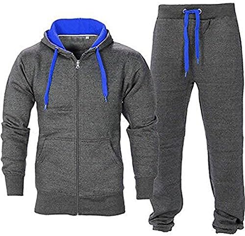 Сочни Trendz® Mens Tracksugts Tracksuits Happed Zipper Jogging Gym Activewear 2 PIECE Set