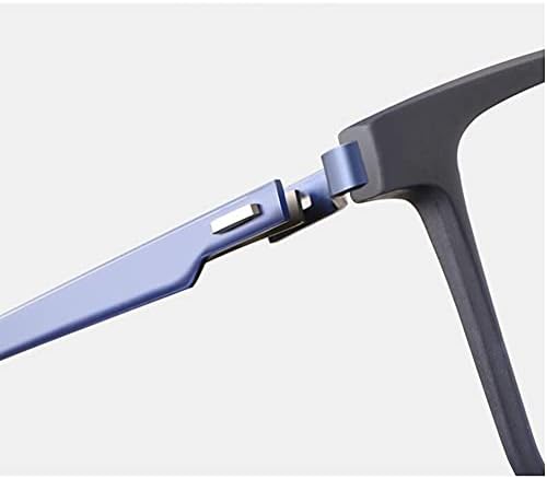 Анти-сино светло машки очила за читање ултра лесна ТР рамка HD смола леќа/анти-замор читач, Сина,+2.25