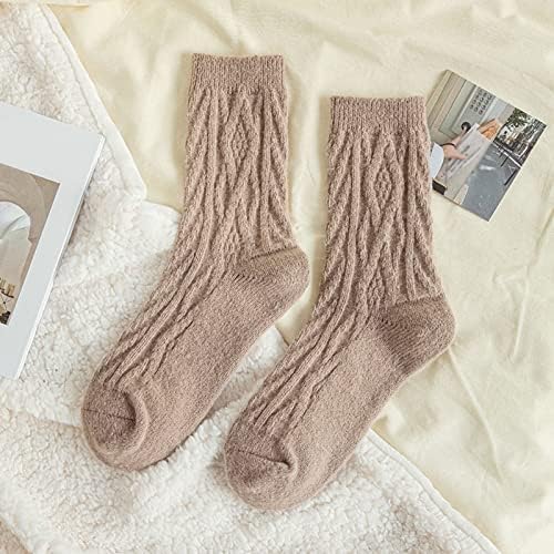 Чорапи со ниски исечени унисекс жени есен и зимски текстуриран пресврт Топло чорапи цврста боја домашни чорапи женски чорапи без шоу
