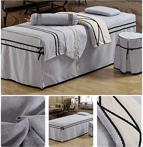 Leversуан масажа за масажа поставува 6 парчиња кревети за масажа со здолништа со столче за столче Подигање со знаме на кревети за