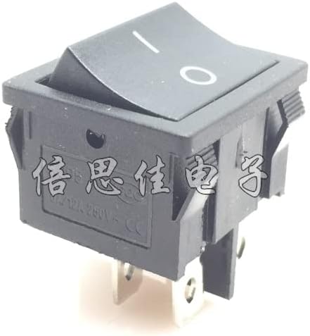 Switch 10pcs/Black Rocker Switch KCD2-203 4 Pin 2 Files 21 * 25 Прекинувач за типот на бродот