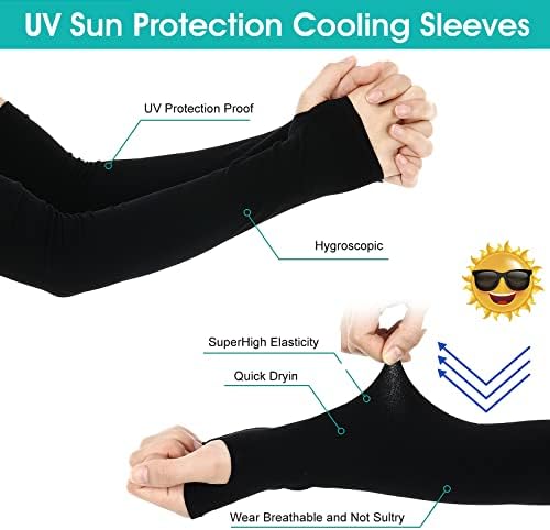 Јолев 2 пара ладење ракави ракави за заштита на сонцето ракави со дупки за палецот за мажи и жени