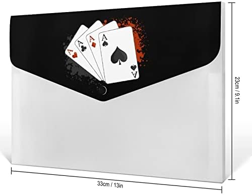 Четири Асови Покер Карти За Играње Проширување На Папката Со Датотеки Џеб Слатки Отпечатоци Папки За Поднесување Што Може Да