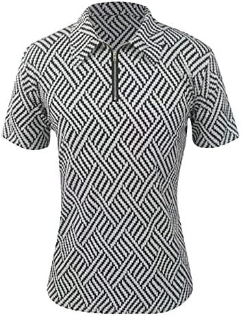 Руируилико Менс летни поло маици со кратки ракави, обични маички со маички по поштенски лабави вклопени 3Д отпечатоци Спортски голф