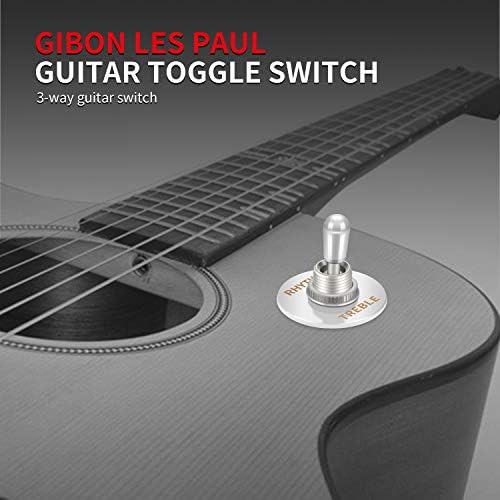 Daiertek Gibon Les Paul Guitar Toggle Switch 3-насочен селектор за пикап за електрична гитара сребрен врв