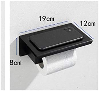 UXZDX Хром Полиран Црн Четкан Нерѓосувачки Челик Држач За Тоалетна Хартија Врвот Место Работи Платформа