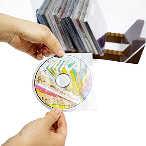 sdroceRyaM 50PCS Цд/ДВД Внатрешни Ракави Транспарентен Пластичен Ракав Антистатички за 5инч Цд И Двд Мини Лп Складирање