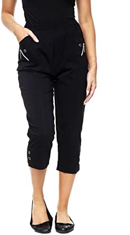 Гал Мода | Случајни панталони со Capri за жени | Плус големина кратка пенкало за лето | Џемпери капри за секој прилики