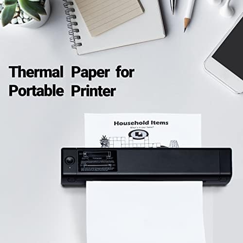 Хартија за термичко печатење во боја 8.5x11in - повеќенаменска хартија компатибилна за HPRT MT800 MT800Q Phomemo M08F и Brother PJ762 PJ763MFI