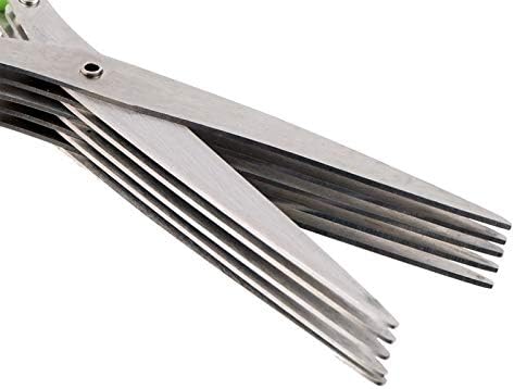 Мултислојни ножици кујнски ножици повеќенаменски сецкаат смолкнување повеќенаменски кромид нож за сечење тревки од алги за зачини за зачини